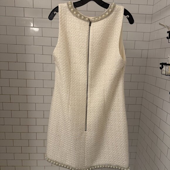 Alice & Olivia Coley Mini Dress, Off White, NWT, Size 14 - Picture 2 of 15